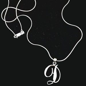 Sterling Silver Initial "D" Necklace